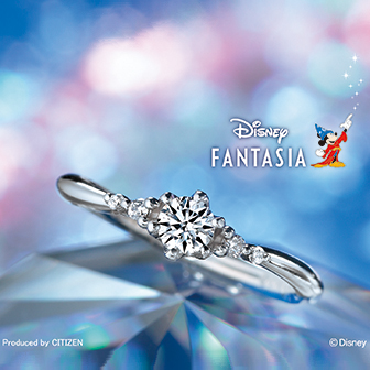 魔法使い姿のミッキーがモチーフ　Disney FANTASIA（ディズニーファンタジア）のご紹介（結婚指輪）