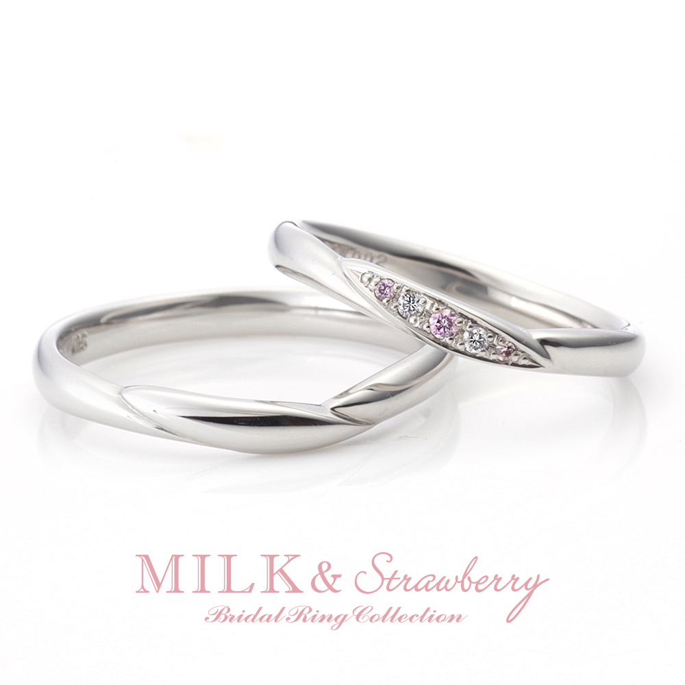 MILK & Strawberry – オーバーチュア 結婚指輪 | ミルク
