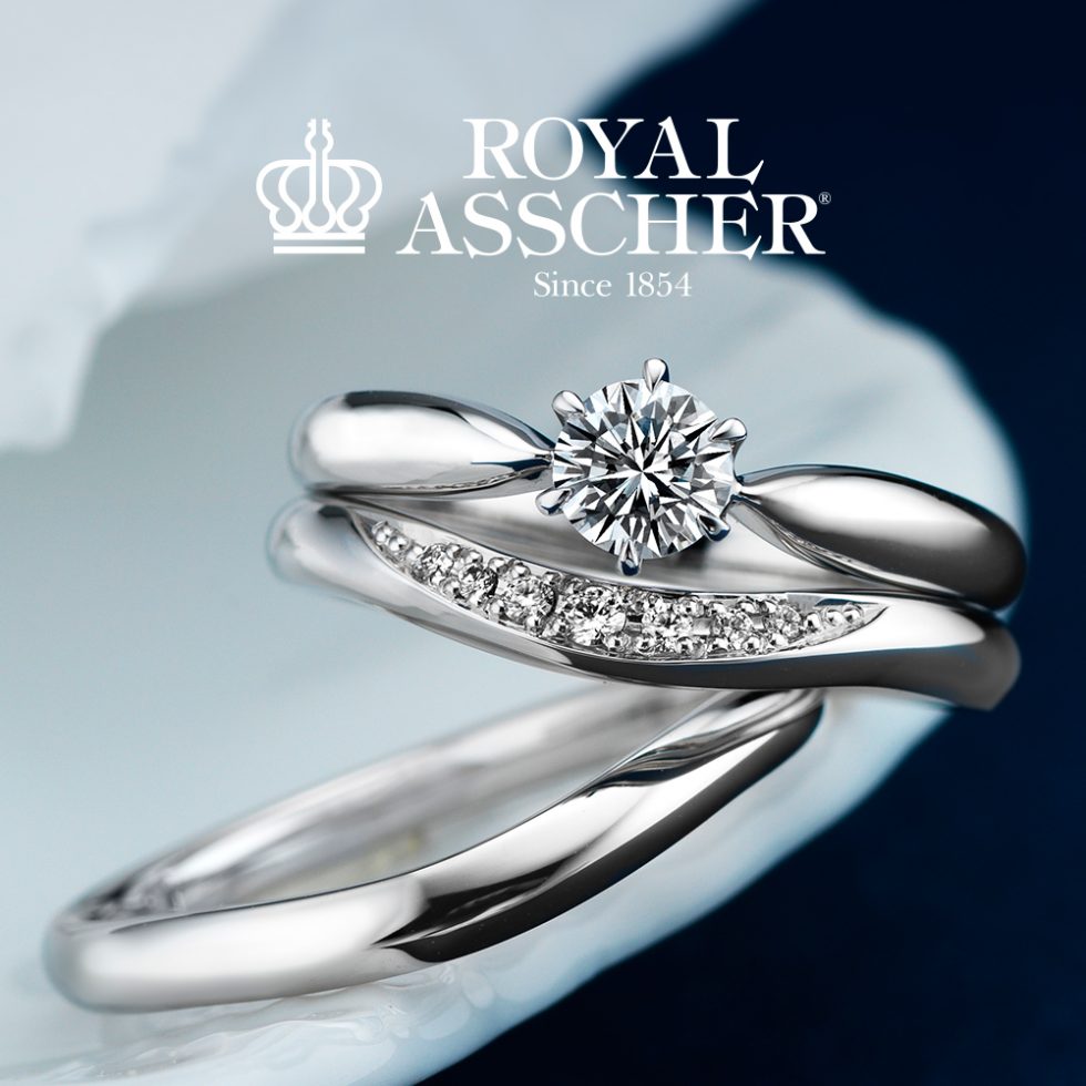 セットリング - ロイヤルアッシャーダイヤモンド　ERA260/WRB038/WRA028 ROYAL ASSCHER（ロイヤル・アッシャー）婚約指輪(エンゲージリング)&結婚指輪(マリッジリング)