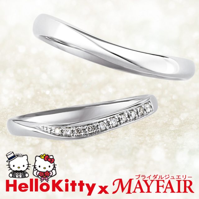 ハローキティの結婚指輪 マリッジリング レディース タワー・ブリッジ Pt900