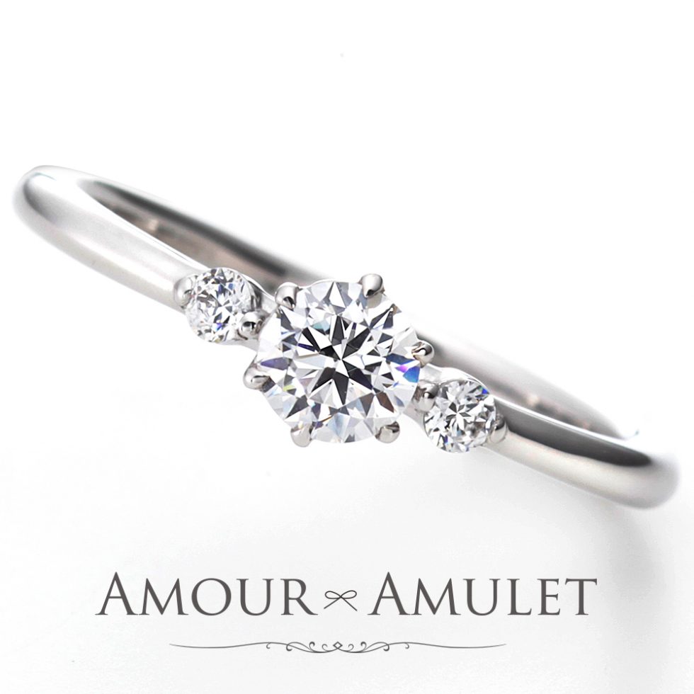 婚約指輪プラチナ　AMOUR AMULET - FLEUR[フルール]