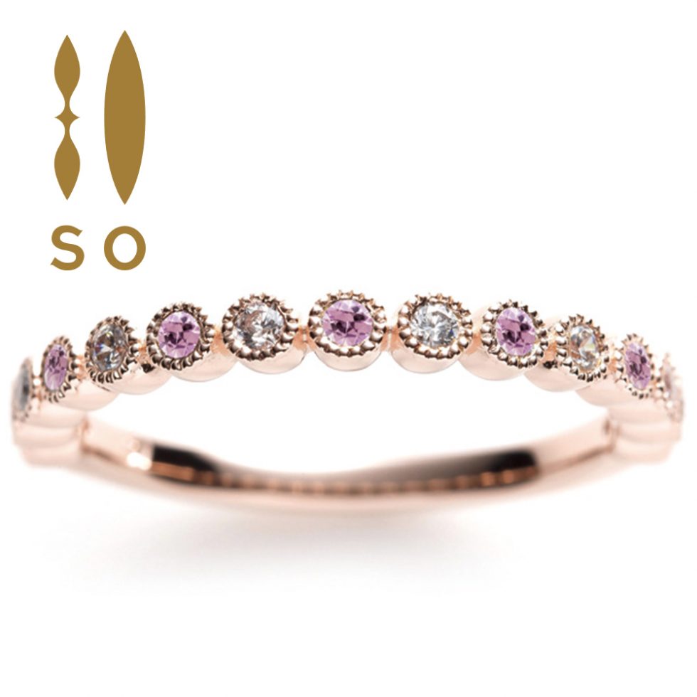 So Smart Smile ハーフエタニティリング 〜ピンクサファイア | ソウ(SO  