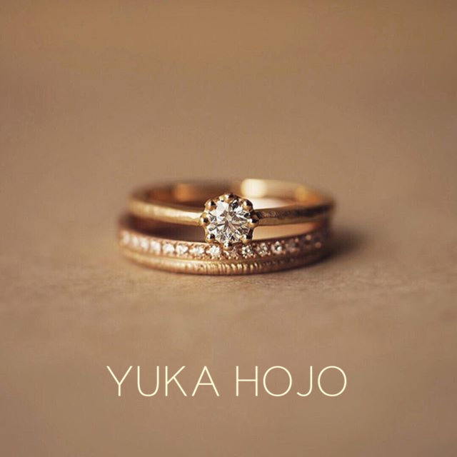 重ね着けイメージ画像 - YUKA HOJO - Path / パス-結婚指輪レディース　　Capri / カプリ-婚約指輪