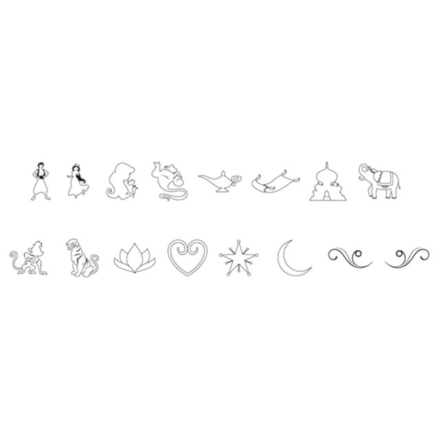 【販売終了モデル】ディズニープリンセス ｢アラジン｣ 特別なオリジナル絵文字刻印