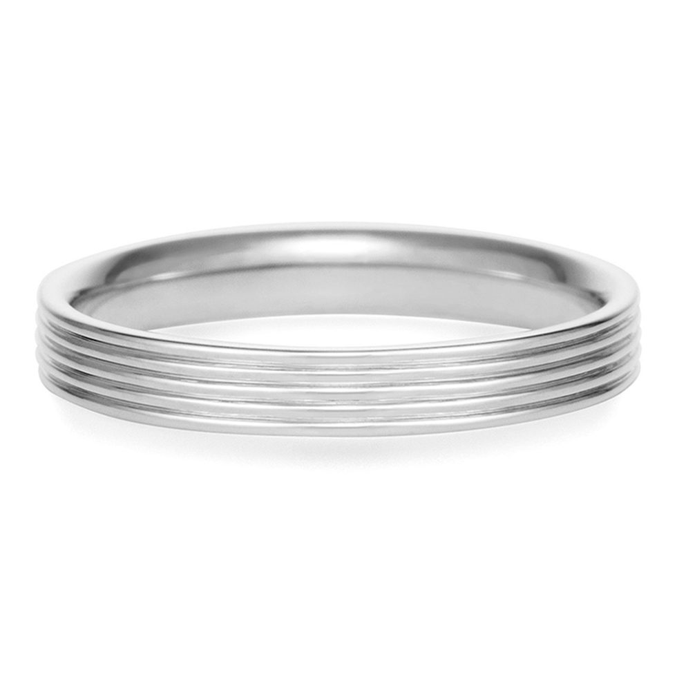 結婚指輪　AHKAH - Fil rougeRing　[太いタイプ]　プラチナ