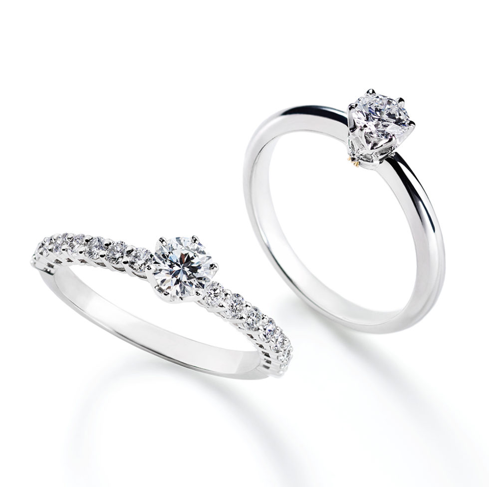 AHKAH – Royal Engagement Solitaire Initial Ring プラチナ