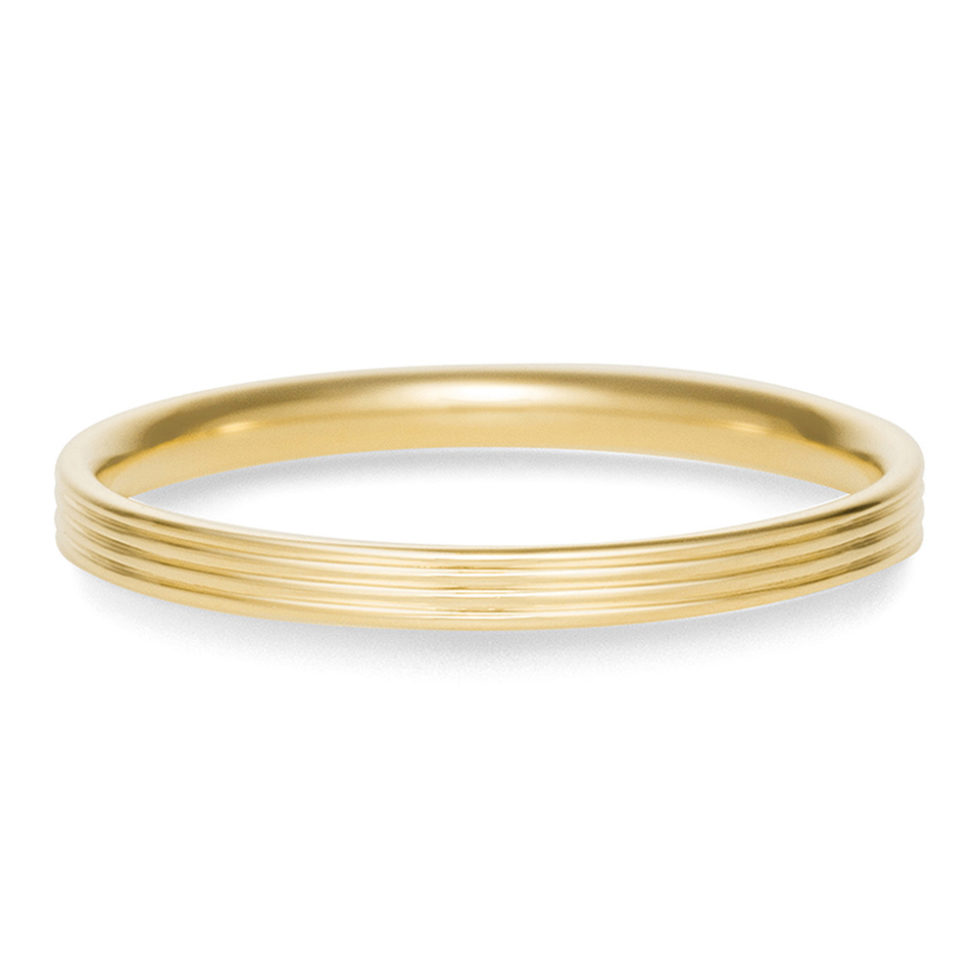 結婚指輪　AHKAH - Fil rougeRing　[細いタイプ]　ゴールド