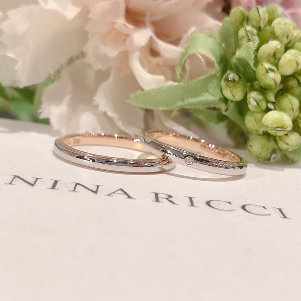 ニナリッチ　プラチナ900／K18ピンクゴールドダイヤ入りリング　指輪　レディース　9号　NINA RICCI　シンプル　おしゃれ　　６RM908 |  PROOF｜宝石・時計＆オプチカルショップ powered by BASE