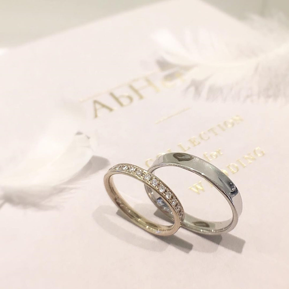 結婚指輪2　AbHeri - アベリ【上質ななめし革の風合いからインスパイア】