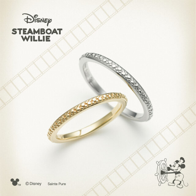 ディズニー スチームボートウィリー ハッピー フラワー 婚約指輪【Disney STEAMBOAT WILLIE】