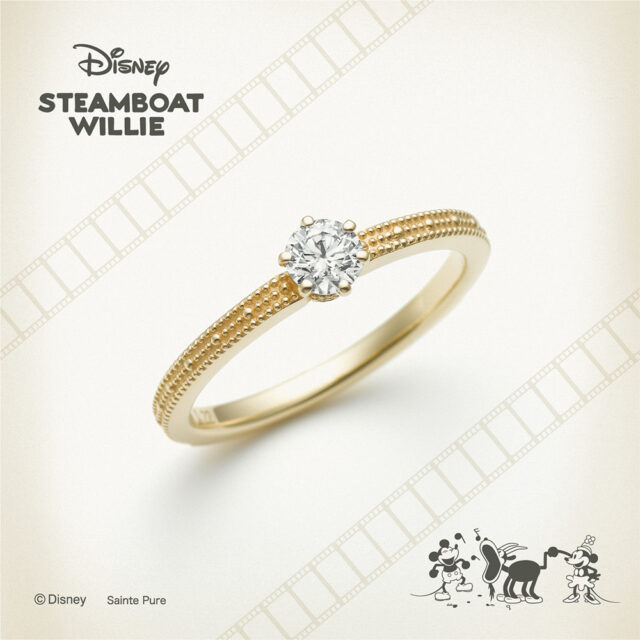 ディズニー スチームボートウィリー ハッピー フラワー 結婚指輪【Disney STEAMBOAT WILLIE】