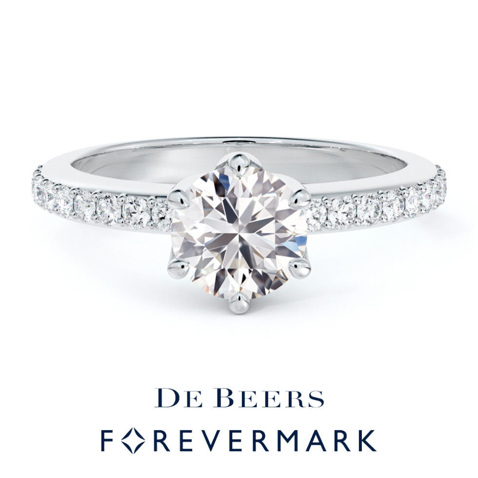 DE BEERS デビアス フォーエバーマーク プラチナ ダイヤモンド リング