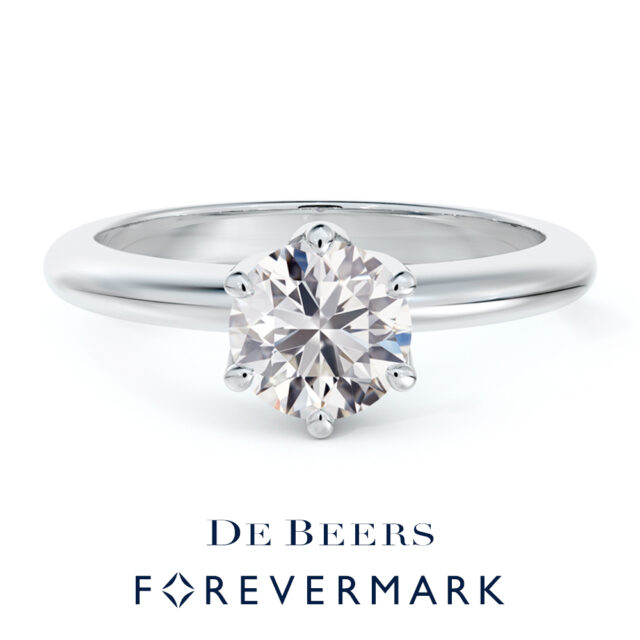 DE BEERS デビアス フォーエバーマーク プラチナ ダイヤモンド リング