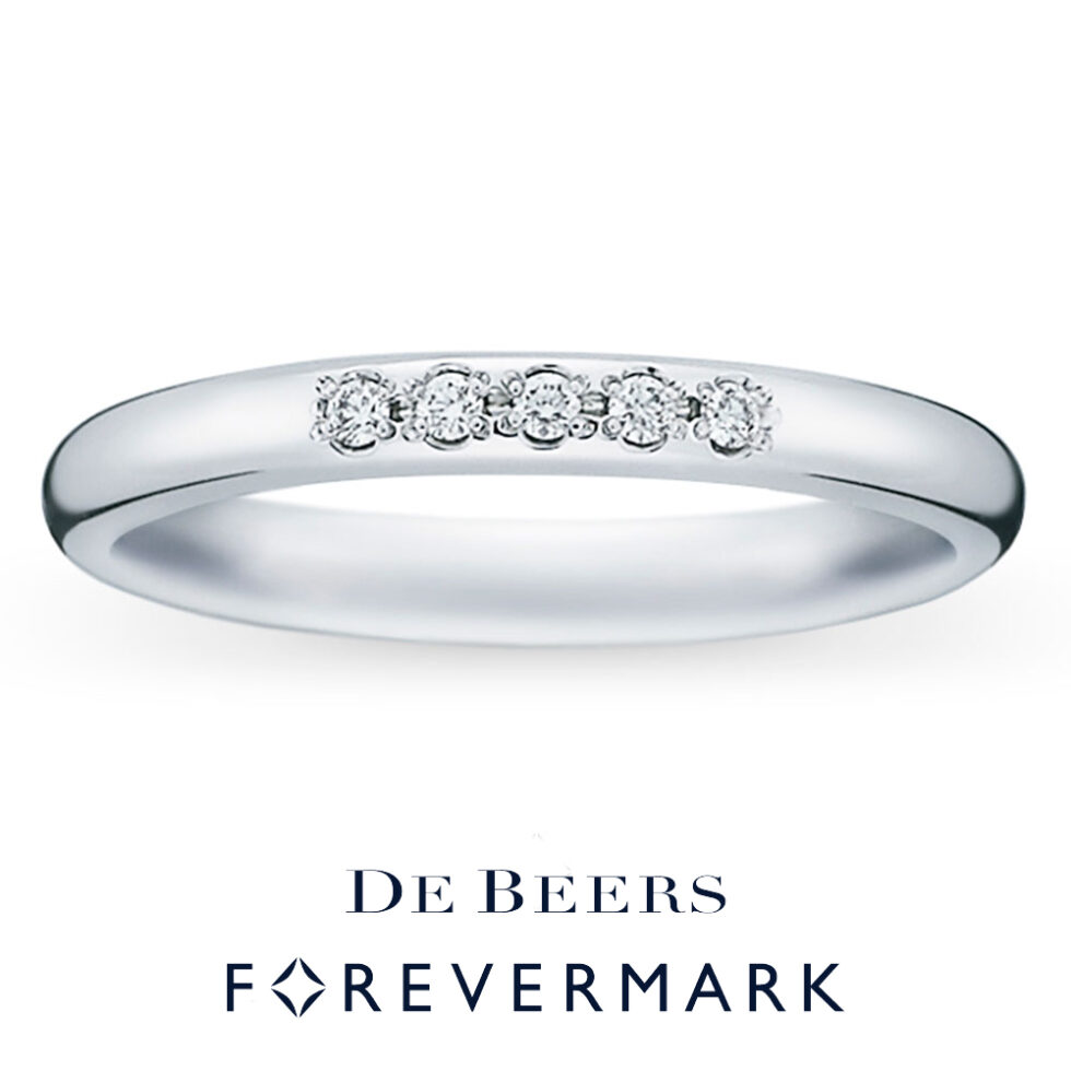 デビアス フォーエバーマーク 結婚指輪 AMR011PT AMR013PT　