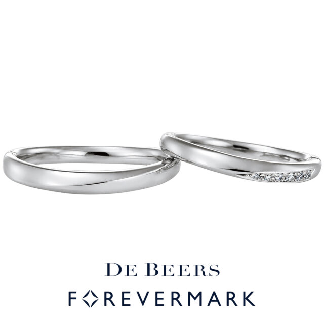 デビアス フォーエバーマーク 結婚指輪 AMR011PT AMR013PT　