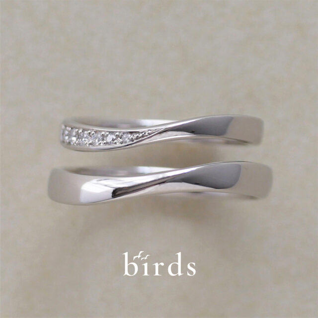 結婚指輪 - birds - massage / メッセージ