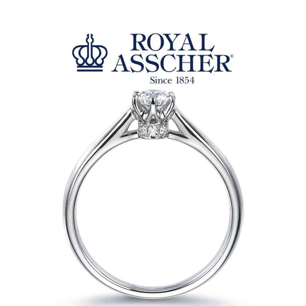 婚約指輪 - ロイヤルアッシャーダイヤモンド　JRA817 サイド画像