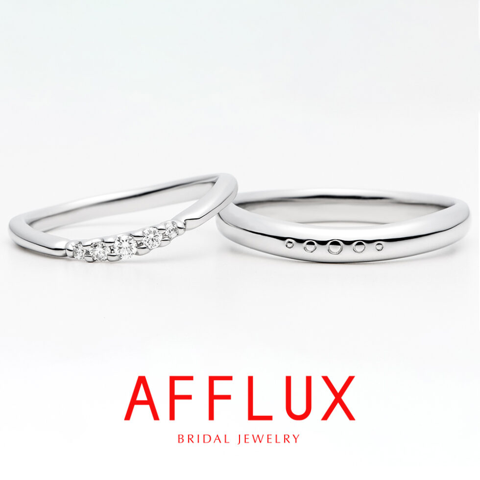 AFFLUX(アフラックス) jasmine ジャスミンのマリッジリング(結婚指輪)。