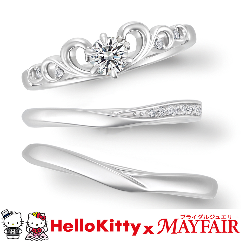 新作発表】ハローキティの結婚指輪・婚約指輪セットリング『Tower of