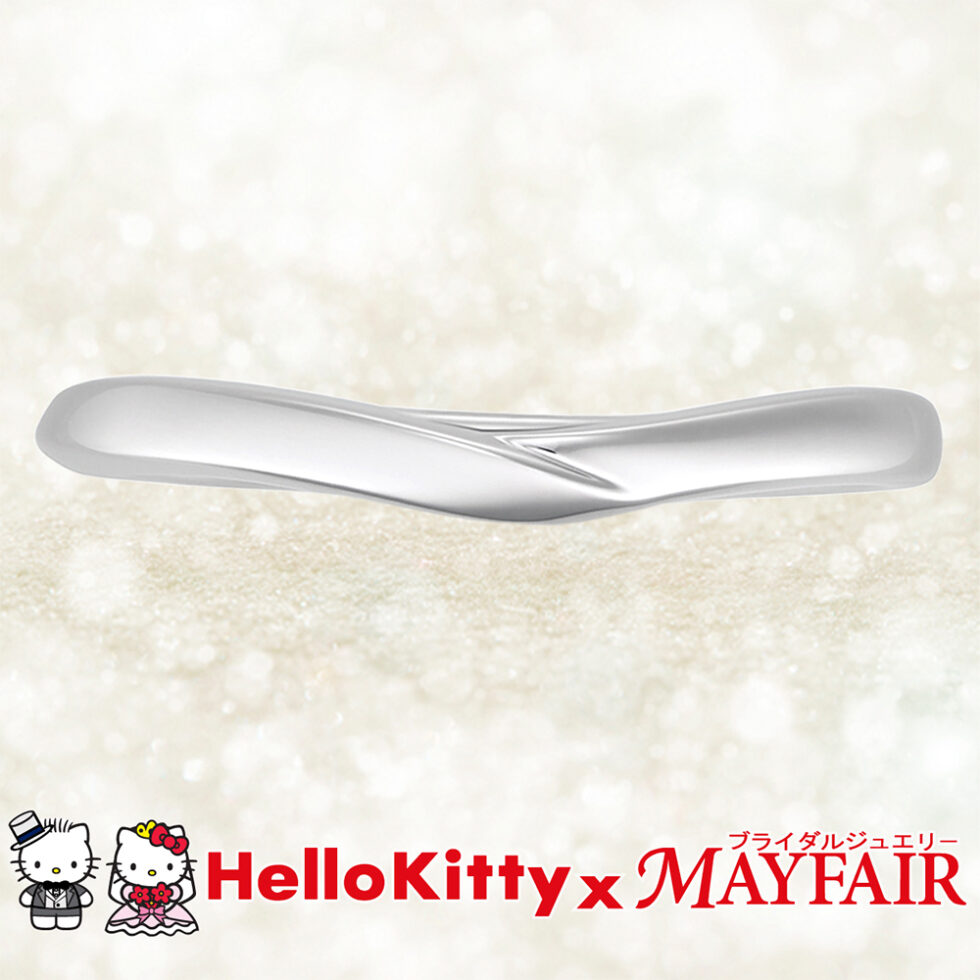 結婚指輪 - Hello Kitty × Mayfair[ハローキティ×メイフェア]　Tower of London[ロンドン塔]　メンズ　キラキラ背景付き