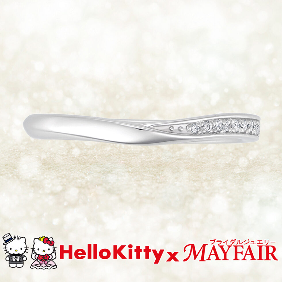 結婚指輪 - Hello Kitty × Mayfair[ハローキティ×メイフェア]　Tower of London[ロンドン塔]　レディース　キラキラ背景付き