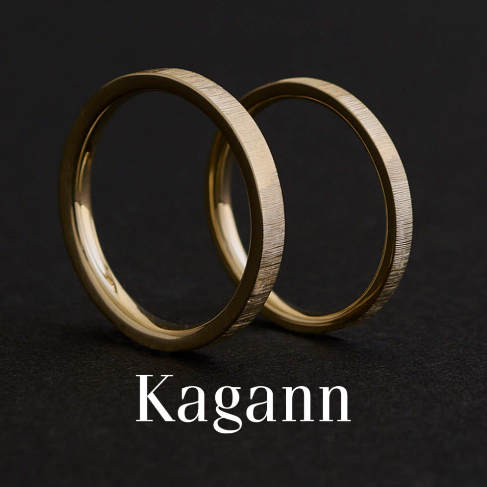 結婚指輪 - Kagann - SilkRoad / シルクロード（平打ち）　斜め