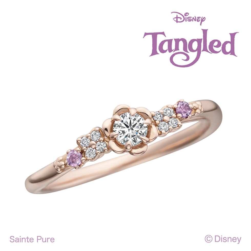 婚約指輪　Disney Tangled ディズニー｢ラプンツェル｣ 【Sunlit Blossom〜光に導かれて〜】 (2026〜2027期間数量限定モデル)　白画像