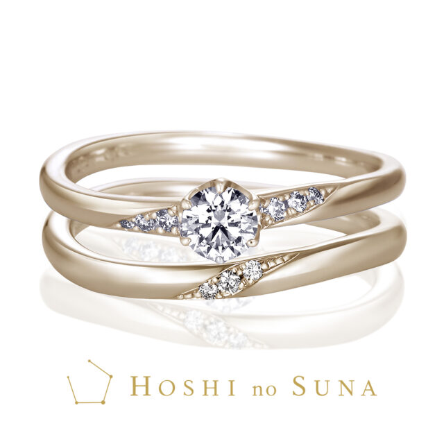 婚約指輪と結婚指輪　星の砂 SAKURA STARLIGHT /スターライト(桜・星明り)【 JKPlanet限定モデル】エトワールゴールド