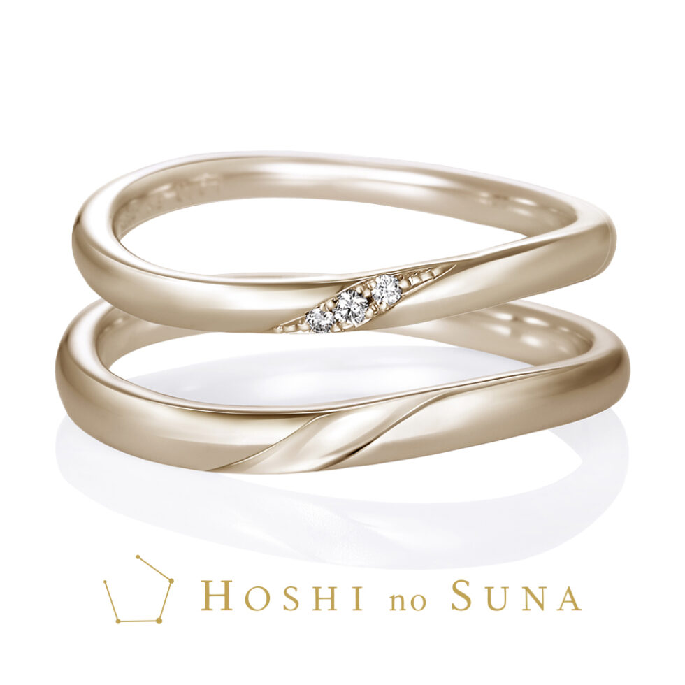 結婚指輪　星の砂 SAKURA STARLIGHT /スターライト(桜・星明り)【 JKPlanet限定モデル】エトワールゴールド