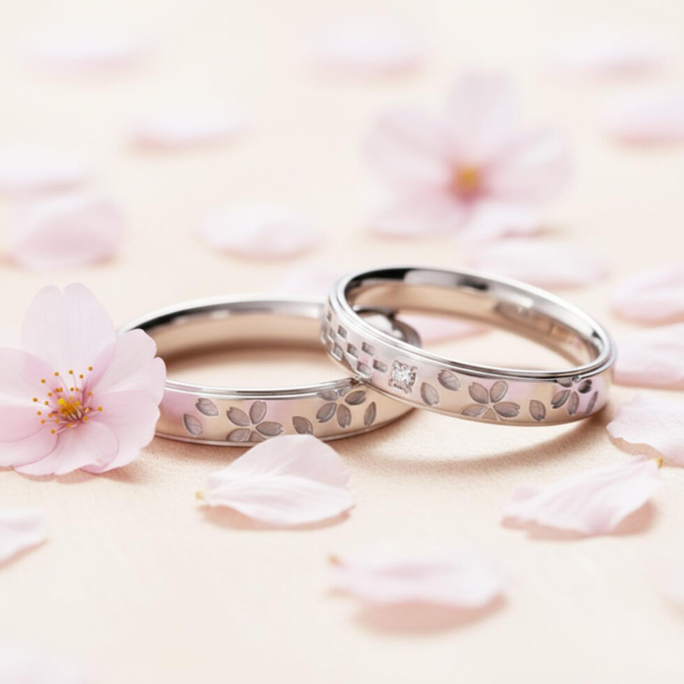 ミンサーリング桜の結婚指輪ユウ