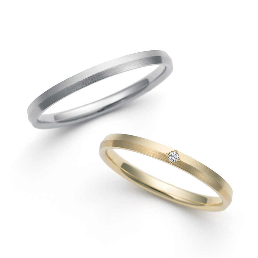 ノクル(nocur) 結婚指輪 660/661【鍛造】 K10イエローゴールド・ホワイトゴールドの鍛造マリッジリング