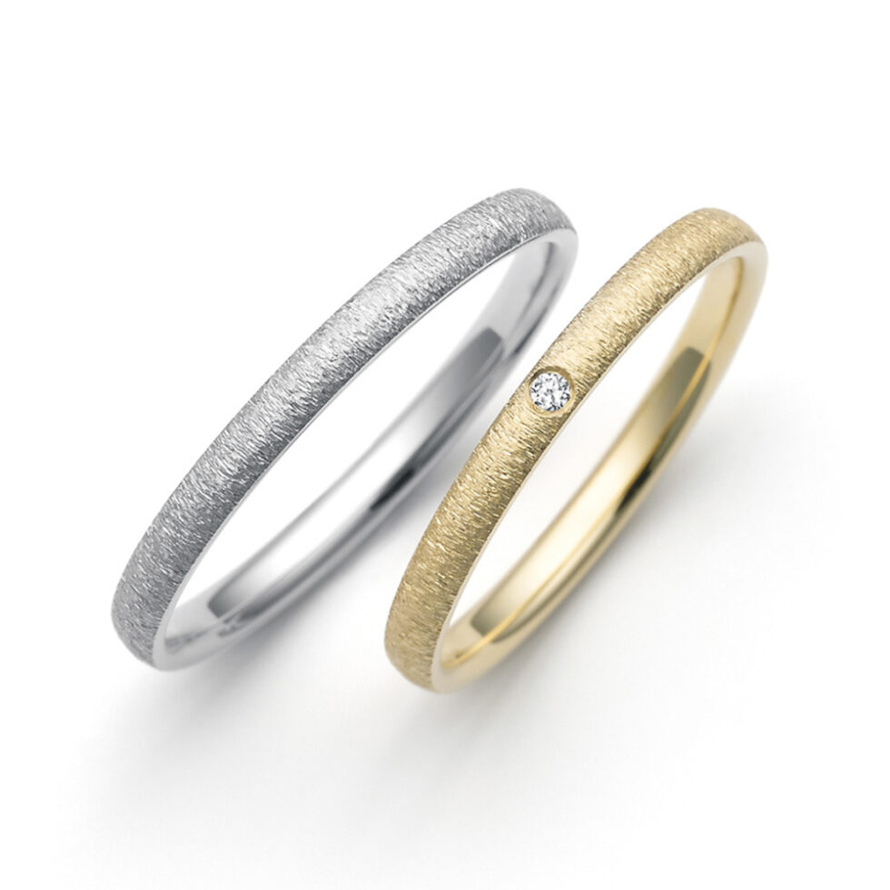 ノクル(nocur) 結婚指輪 664/665【鍛造】 K10イエローゴールド・ホワイトゴールドの鍛造マリッジリング